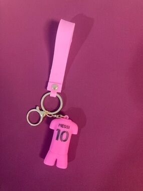 Others Follow Pink Messi 10 Jersey Keychain